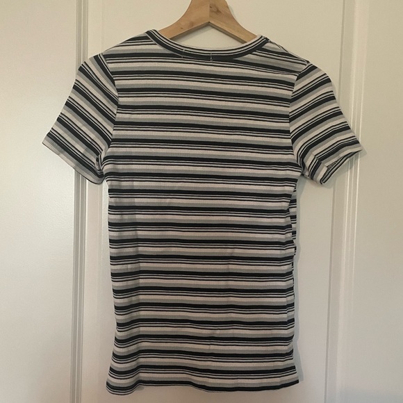 OAK+FORT Striped Ribbed Tee - Picture 2 of 4